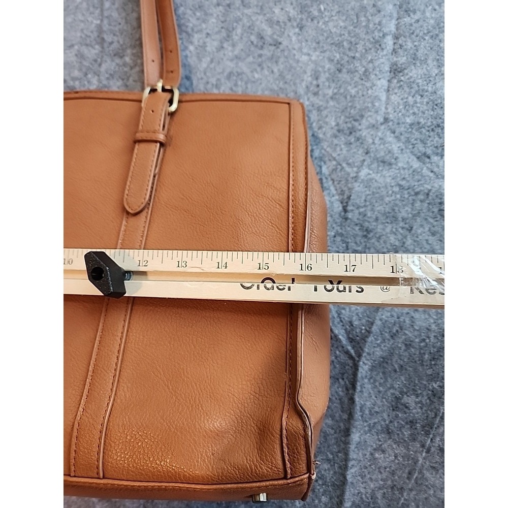 Vintage ECOSUSI Laptop Tote Bag Briefcase Womens VEGAN Faux Leather Brown - Picture 5 of 10